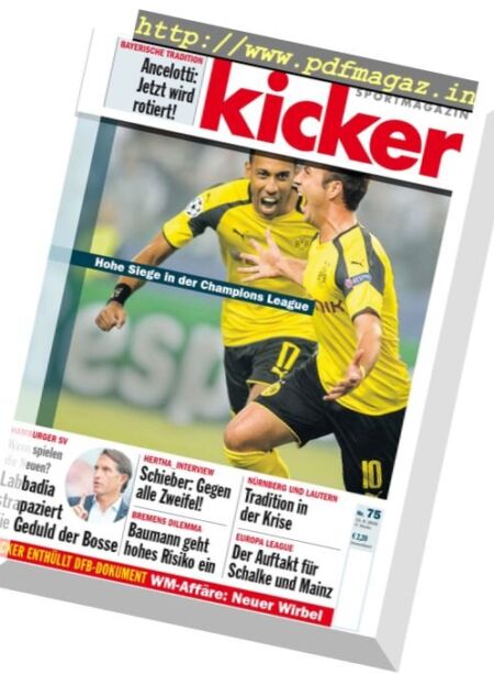 Kicker – 15 September 2016 Cover
