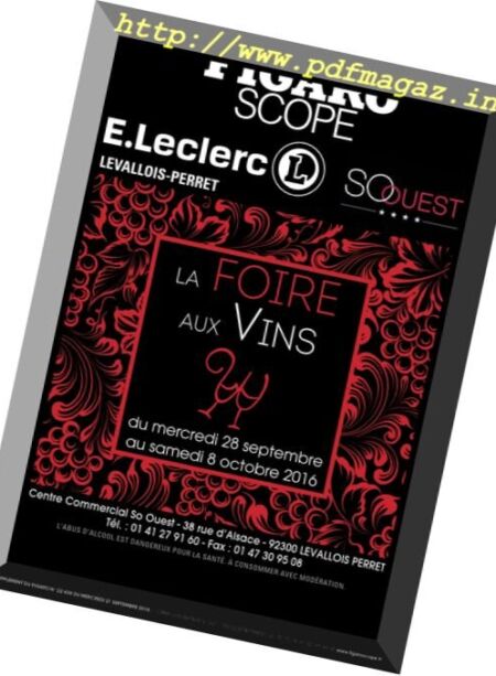 Le Figaroscope – 21 Septembre 2016 Cover