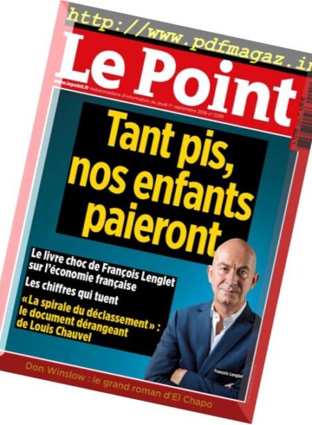 Le Point – 1 Septembre 2016 Cover