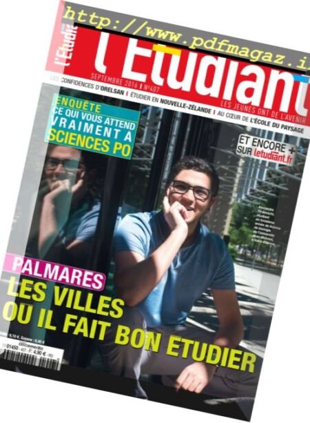 L’Etudiant – Septembre 2016 Cover