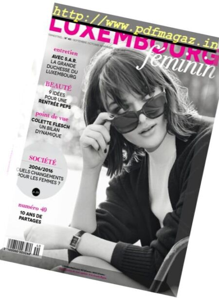 Luxembourg Feminin – Septembre-Novembre 2016 Cover