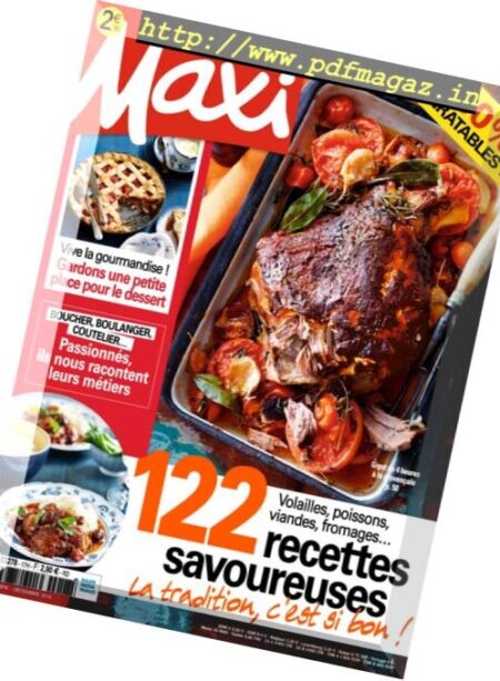 Maxi – Hors Serie Cuisine – Novembre-Decembre 2016 Cover