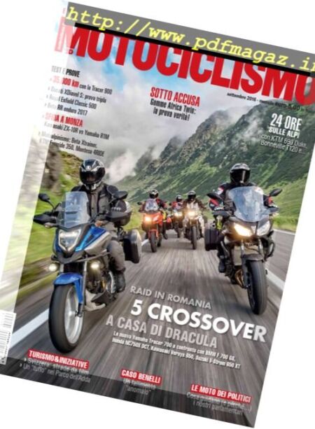 Motociclismo – Settembre 2016 Cover