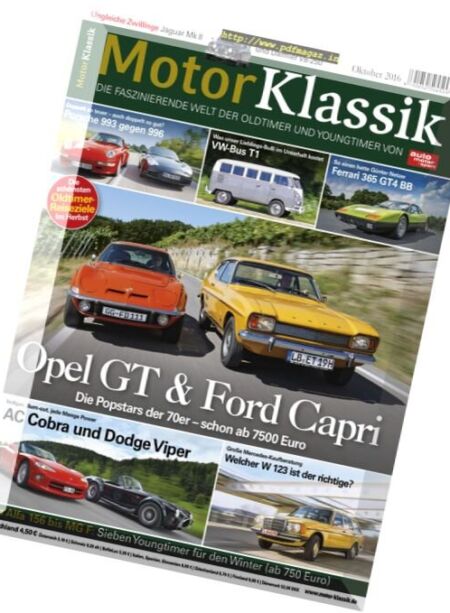 Motor Klassik – Oktober 2016 Cover