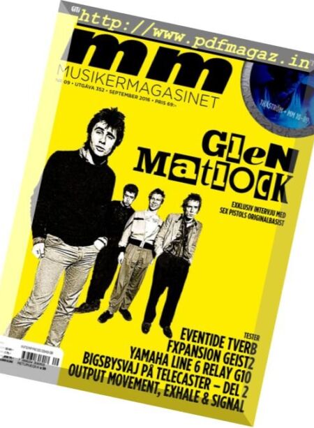Musikermagasinet – September 2016 Cover