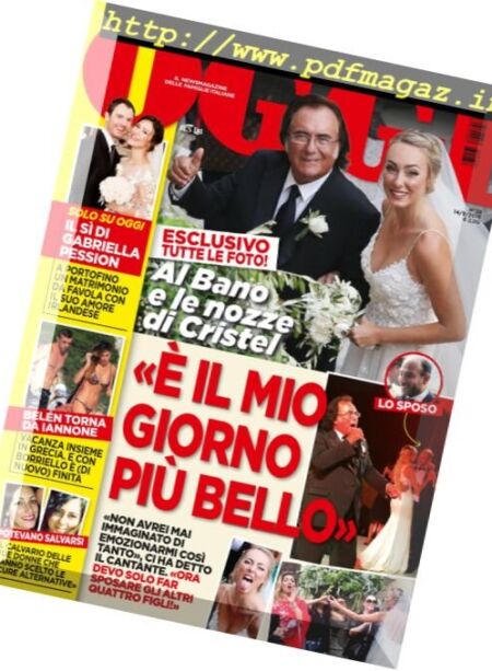 Oggi – 14 Settembre 2016 Cover