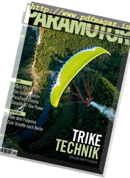 Paramotor Magazin – Nr.4, 2016 Cover