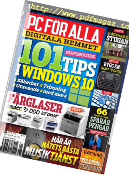 PC For Alla – September 2016 Cover