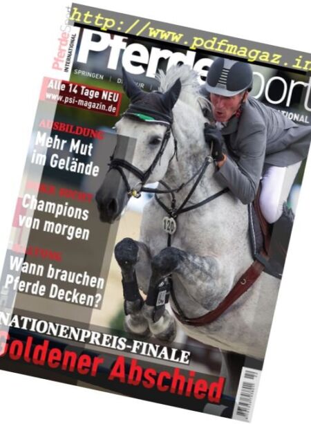Pferdesport International – 8 Oktober 2016 Cover