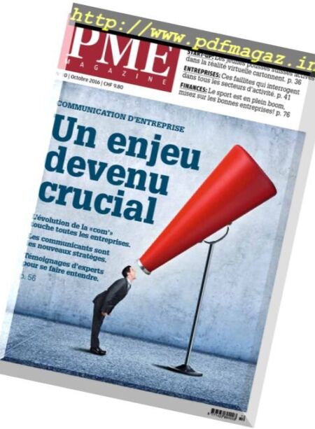 PME Magazine – Octobre 2016 Cover