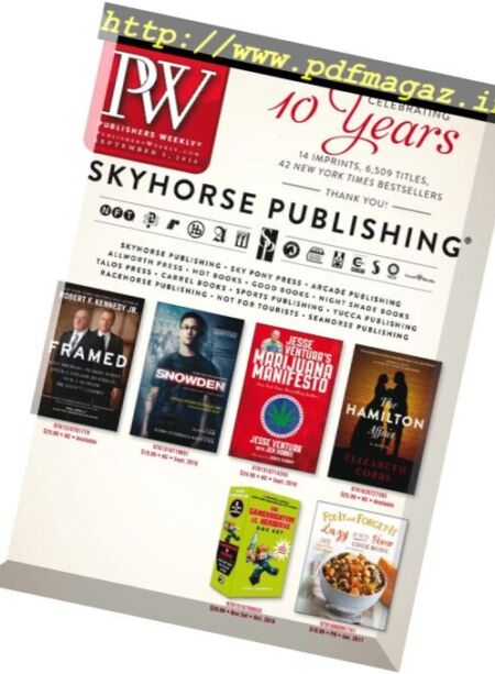 Publishers Weekly – 5 September 2016 Cover