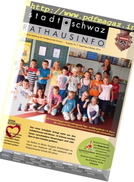Rathausinfo – September-Oktober 2016 Cover