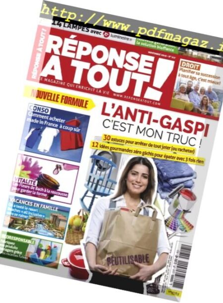 Reponse A Tout! – Novembre 2016 Cover