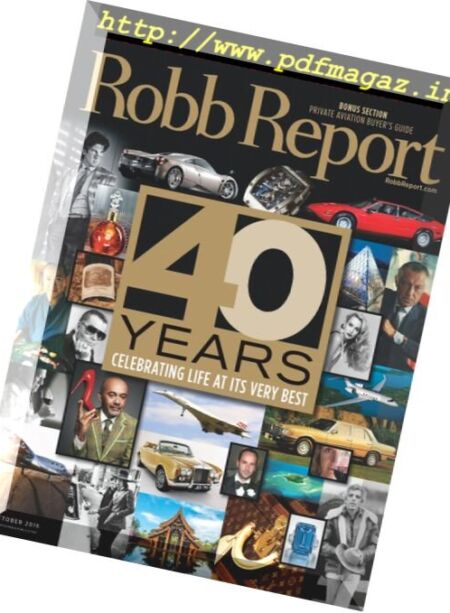Robb Report USA – October 2016 Cover