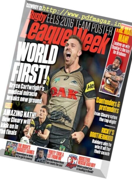 Rugby League Week – 5 September 2016 Cover