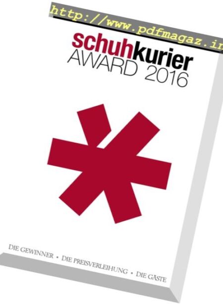 Schuhkurier – Award 2016 Cover
