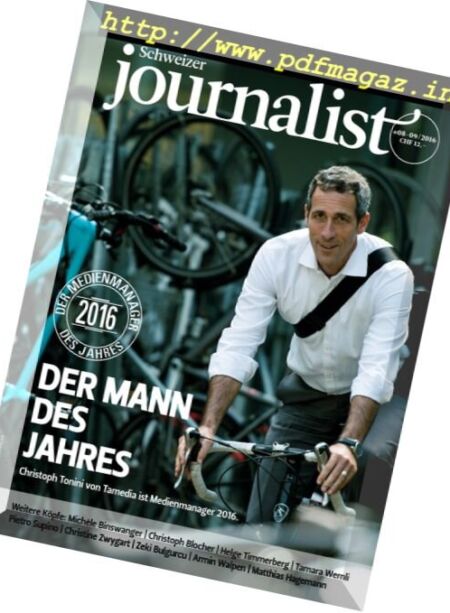 Schweizer Journalist – August-September 2016 Cover