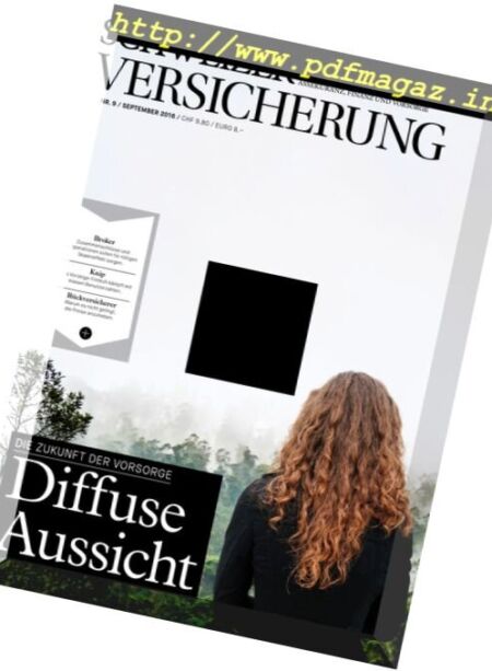 Schweizer Versicherung – September 2016 Cover