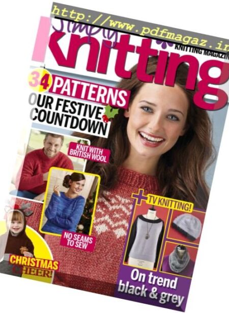 Simply Knitting – Christmas 2016 Cover