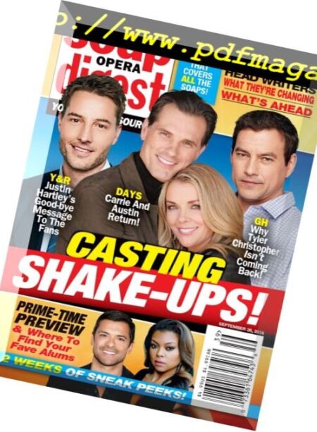 Soap Opera Digest – 26 September 2016 Cover
