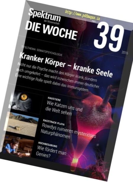 Spektrum Die Woche – Nr.39, 29 September 2016 Cover