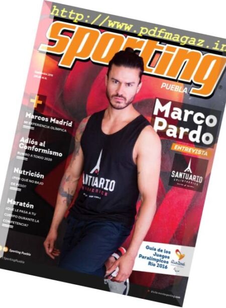 Sporting Puebla – Septiembre 2016 Cover