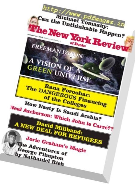 The New York Review of Books – 13 October 2016 Cover