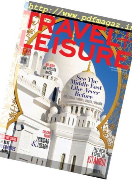 Travel + Leisure India & South Asia – October 2016 Cover