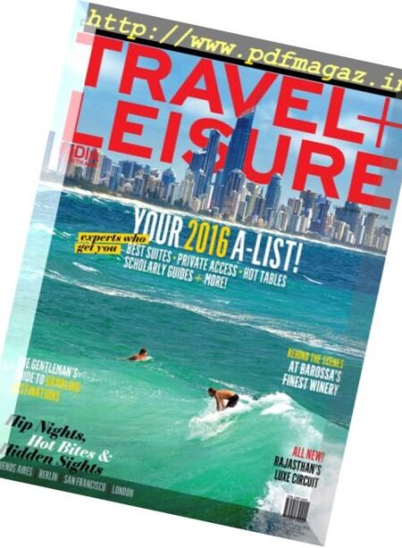 Travel + Leisure India & South Asia – September 2016 Cover