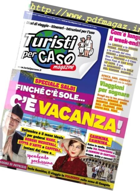 Turisti per Caso Magazine – Settembre 2016 Cover