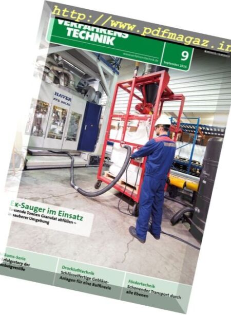 Verfahrens Technik – September 2016 Cover