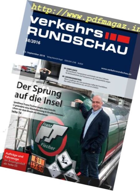 Verkehrs Rundschau – Nr.38, 2016 Cover