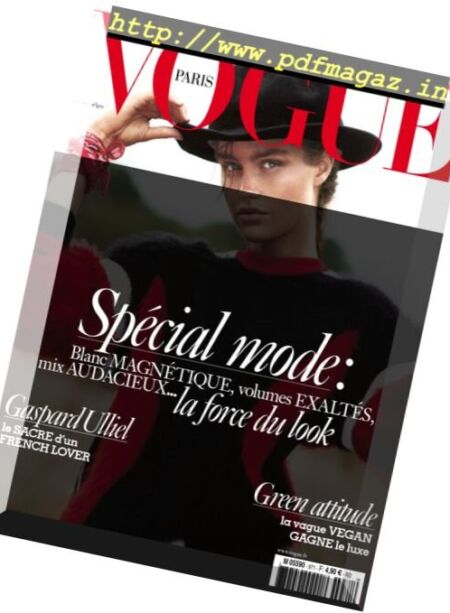 Vogue Paris – Octobre 2016 Cover