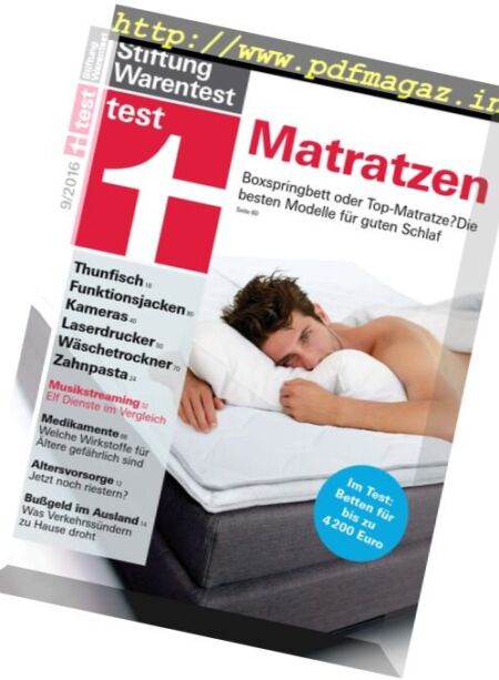 Warentest – September 2016 Cover