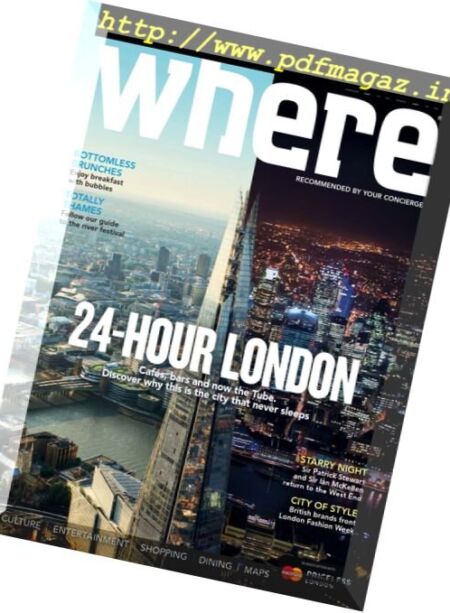 Where London – September 2016 Cover