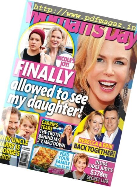 Woman’s Day – 29 August 2016 Cover