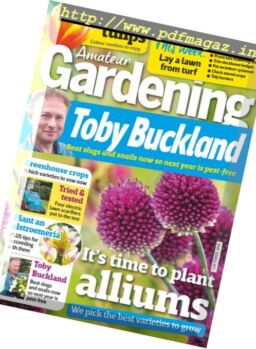 Amateur Gardening – 1 October 2016