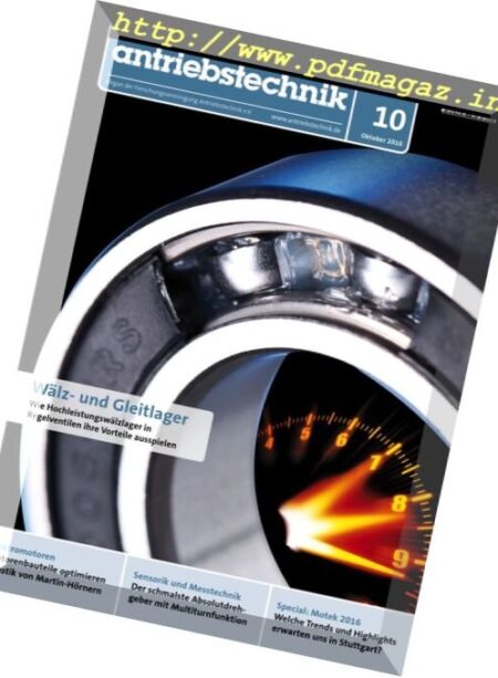 Antriebstechnik – Oktober 2016 Cover