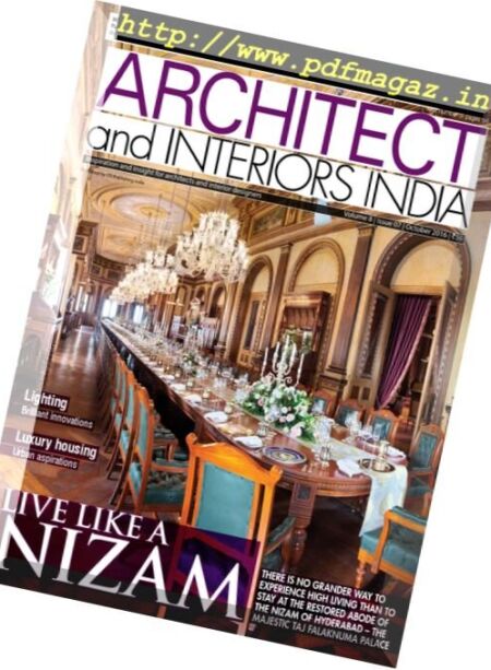 Architect and Interiors India – October 2016 Cover