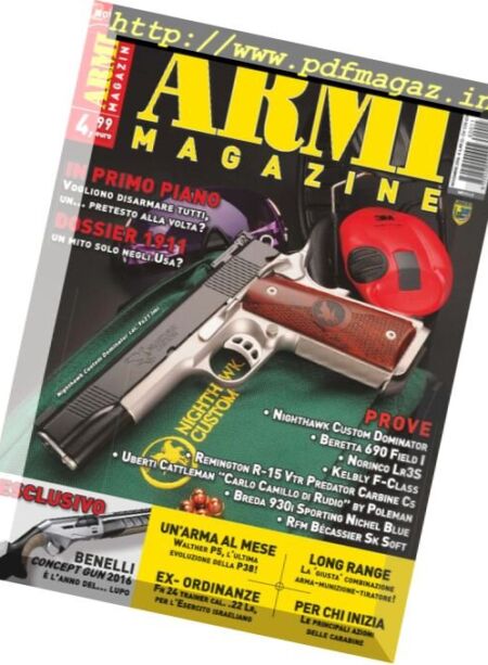 Armi Magazine – Novembre 2016 Cover