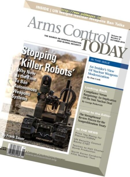 Arms Control Today – October 2016 Cover