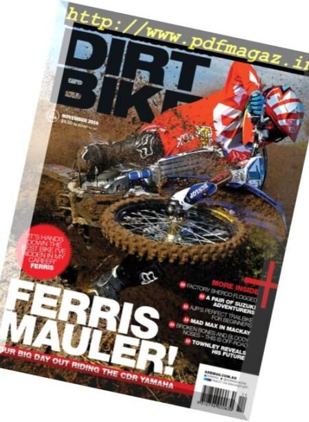 Australasian Dirt Bike Magazine – November 2016 Cover