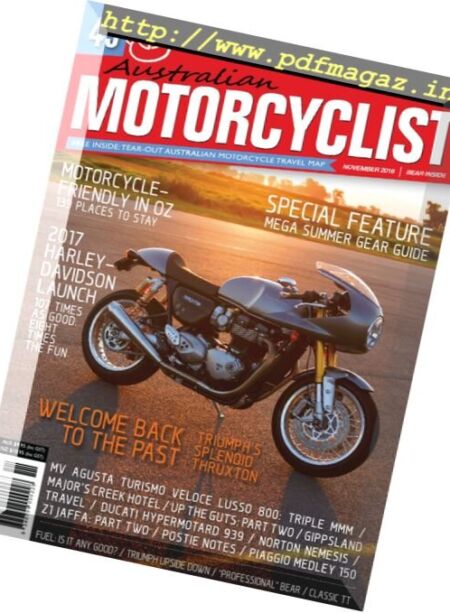 Australian Motorcyclist – November 2016 Cover