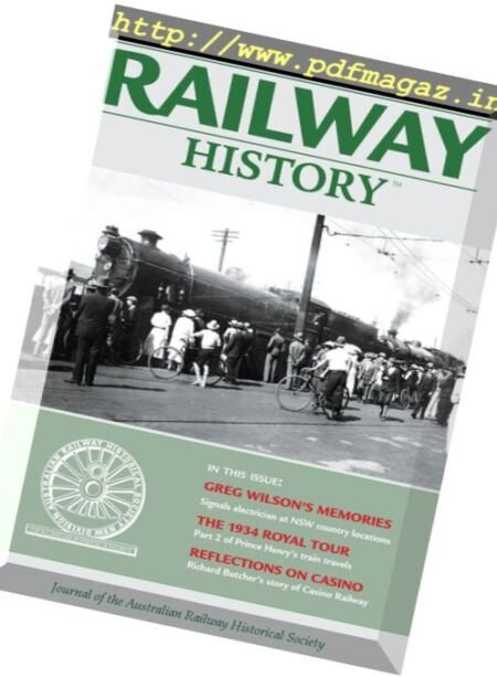Australian Railway History – August 2016 Cover