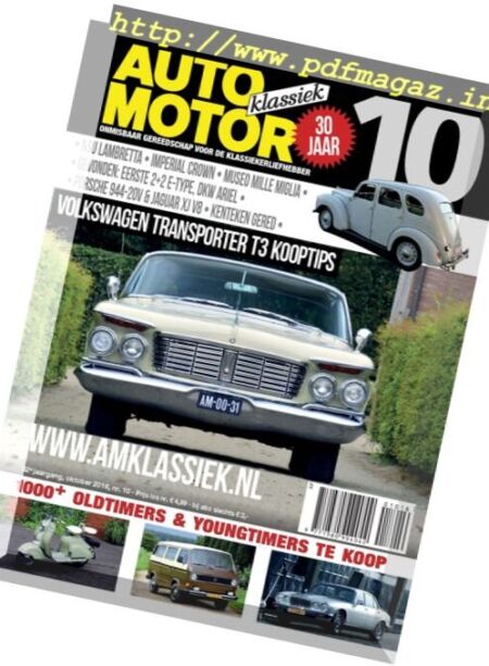 Auto Motor Klassiek – Oktober 2016 Cover