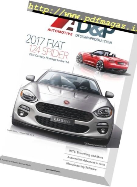 Automotive Design and Production – August 2016 Cover