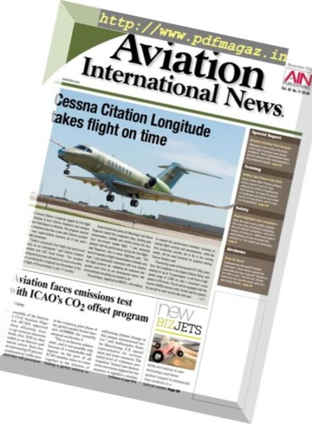 Aviation International News – November 2016 Cover