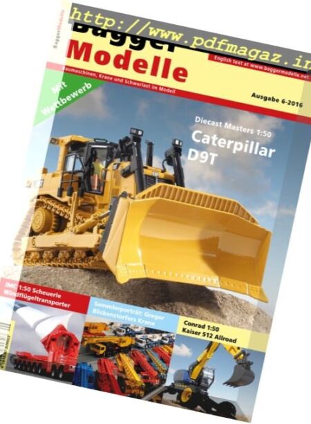 Baggermodelle – Nr.6 2016 Cover