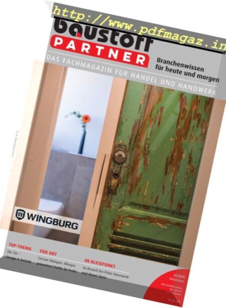 Baustoff Partner – October 2016 Cover