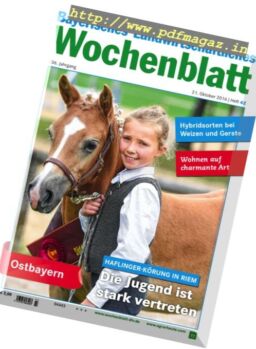 Bayerisches Landwirtschaftliches Wochenblatt – 21 Oktober 2016